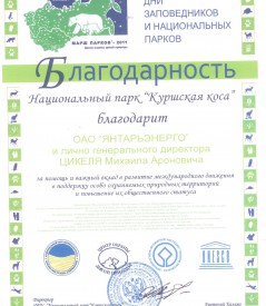 Куршская коса – под опекой энергетиков Куршская коса – под опекой энергетиков